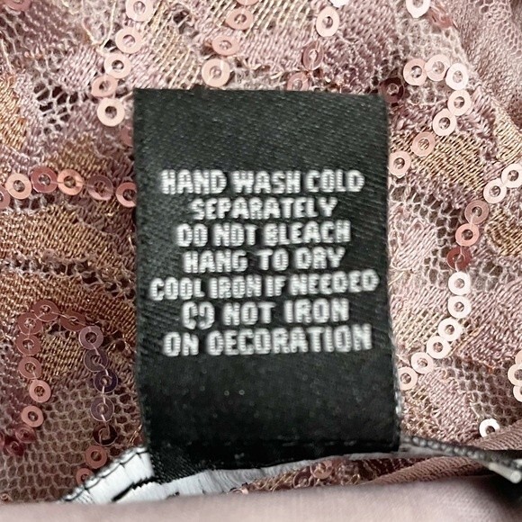 NWT Candalite Dress Formal Gown Mauve Tulle Skirt Lace Sequin Maxi Size XL NEW - Picture 11 of 13